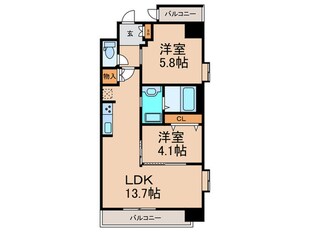 仮)ｽﾌﾟﾗﾝﾃﾞｨｯﾄﾞ福島WESTの物件間取画像